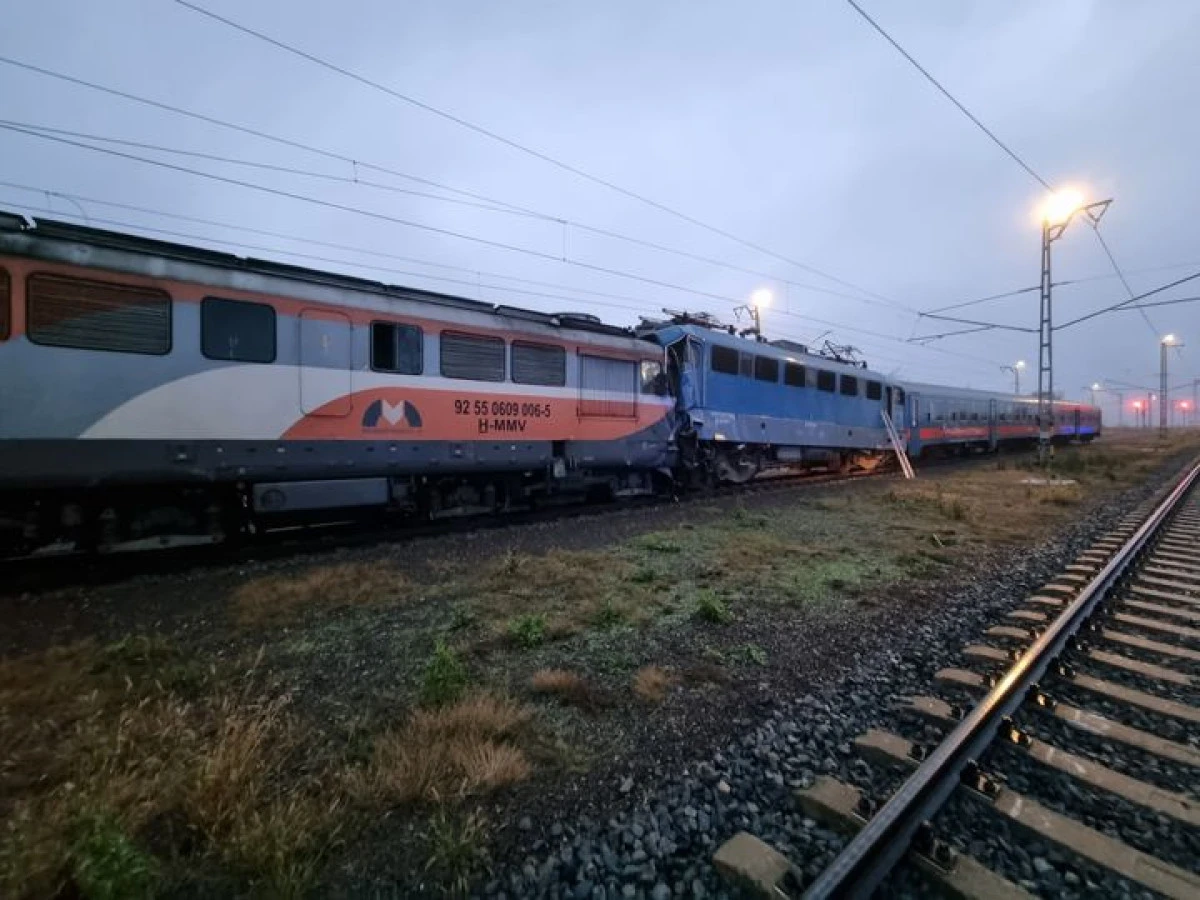 Tren românesc blocat în Ungaria în urma unui accident feroviar