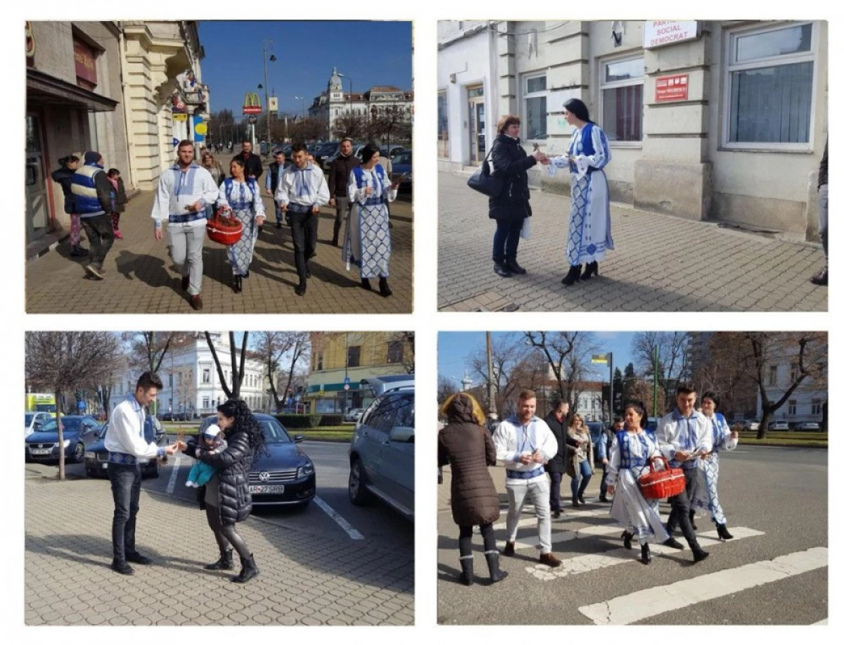 TSD Arad a marcat prin port popular şi simbolistică românească sărbătorea de Dragobete