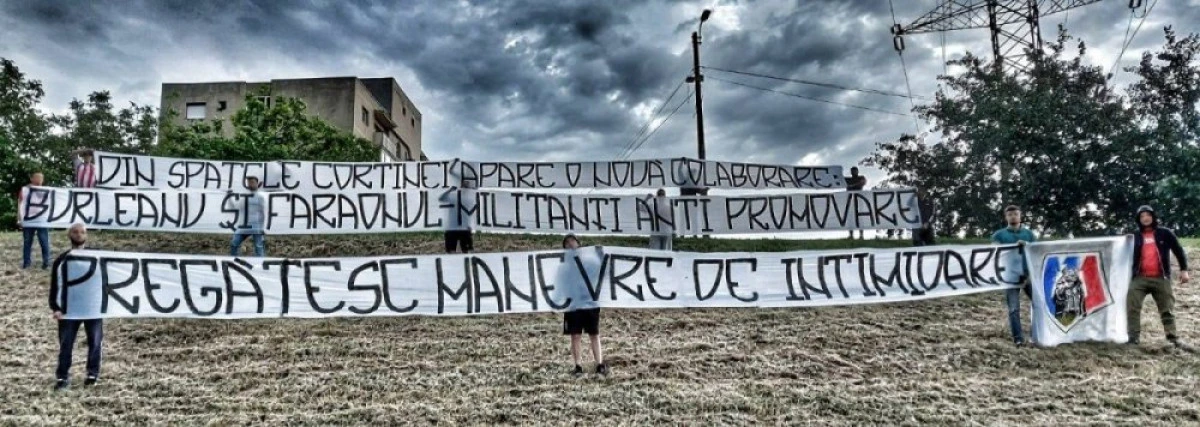 Ultraşii UTA-ei avertizează: “Burleanu şi faraonul, militanţi anti promovare”