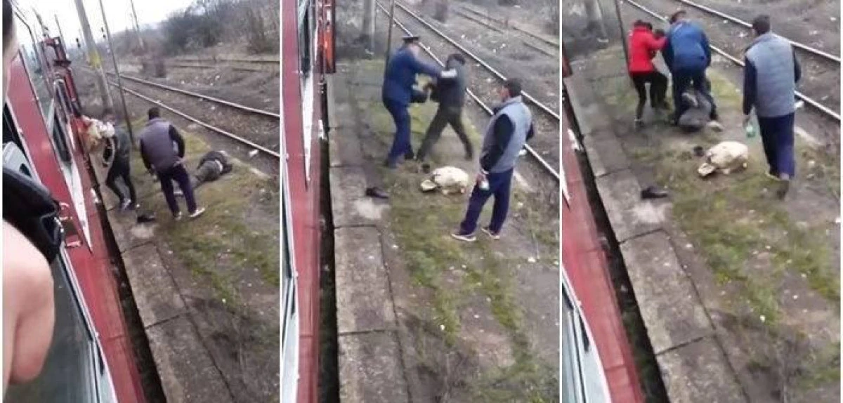 Un bărbat a fost bătut și aruncat din tren, în gara Milova