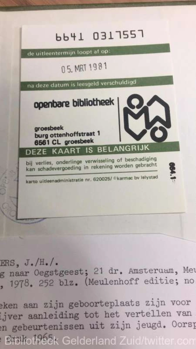 Un cititor din Olanda a returnat o carte la bibliotecă după aproape 40 de ani