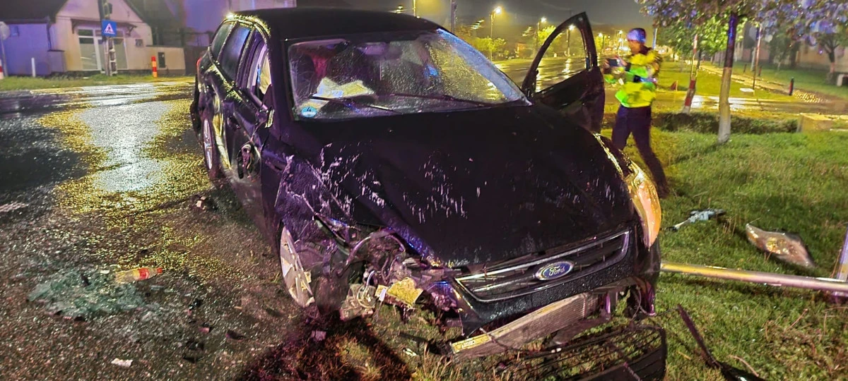 Un drogat a produs un accident în Vladimirescu