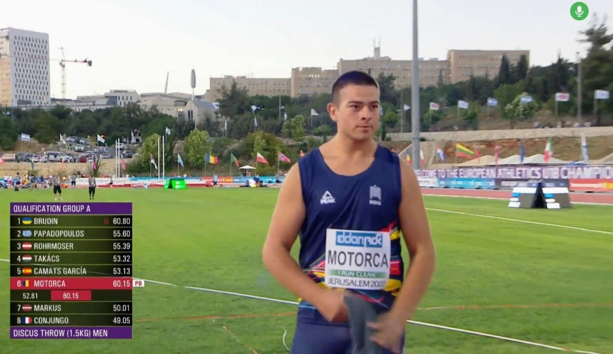 Un nou rezultat extraordinar pentru atletul Mihai Motorca, în finala Campionatelor Europene rezervate cadeților