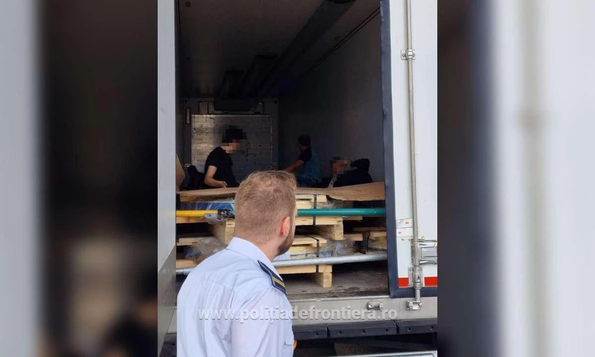 Unsprezece cetățeni străini, descoperiți în PTF Nădlac ll, ascunși pe role metalice transportate de un șofer turc