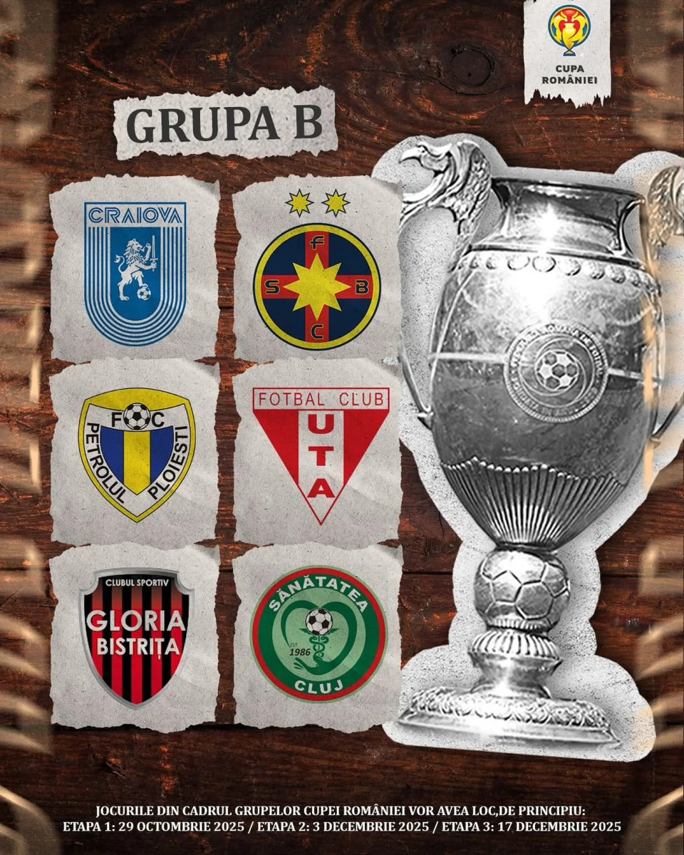UPDATE: UTA și-a aflat adversarele din grupa de Cupa României