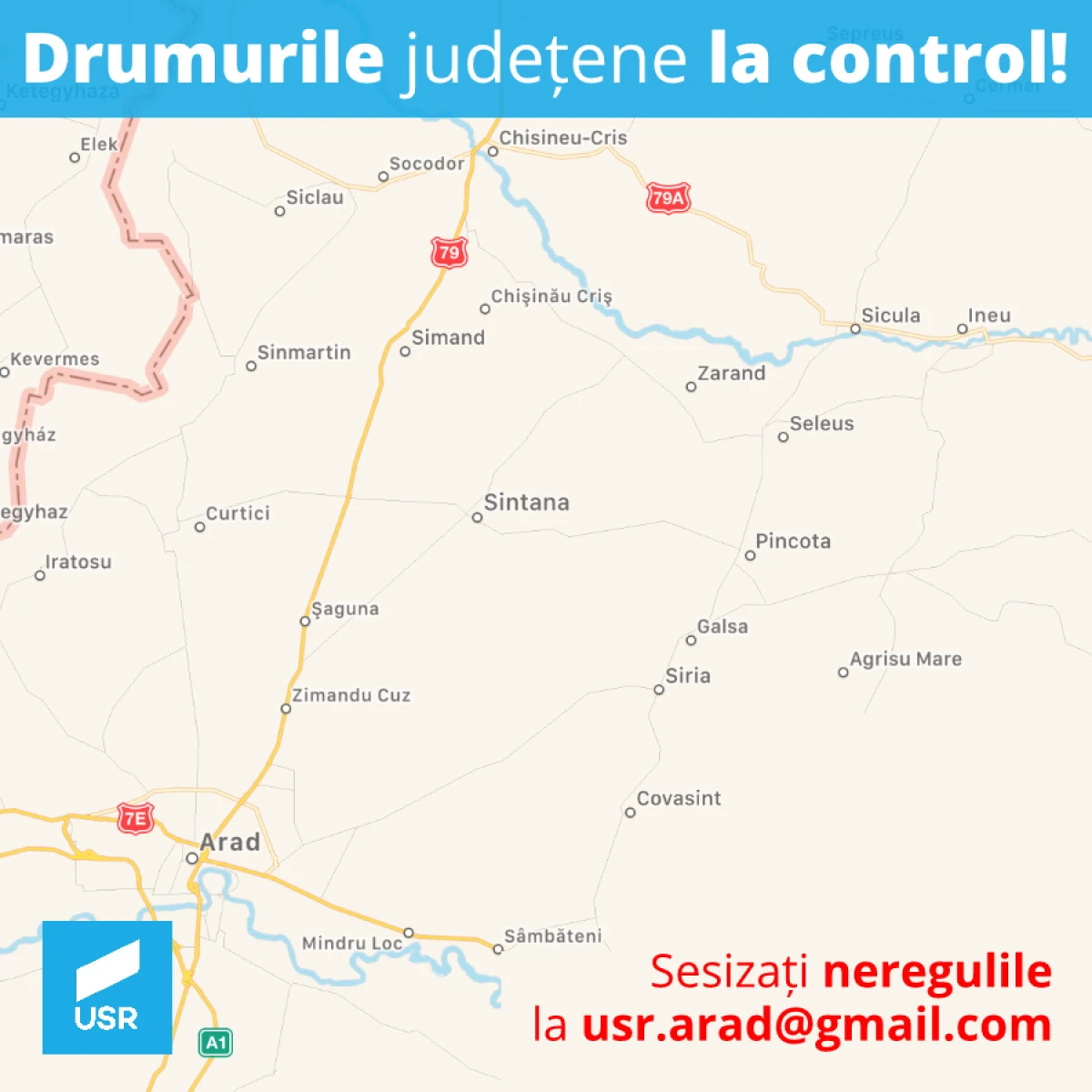 USR Arad lansează proiectul ”Drumurile la control”
