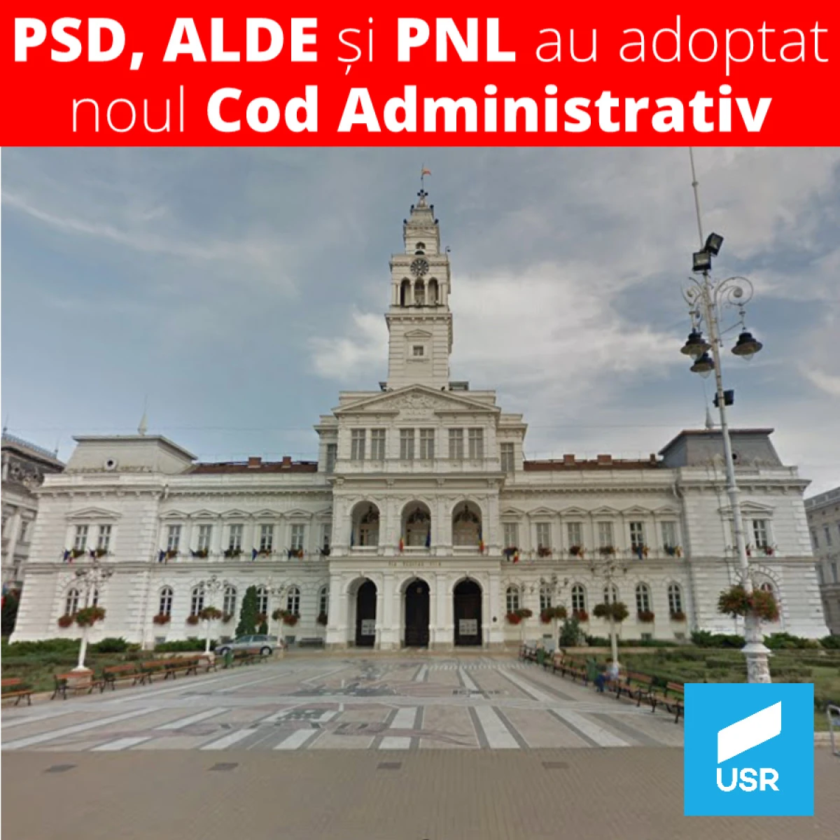 USR ARAD: ”PSD, ALDE și PNL s-au coalizat în folosul propriilor primari”