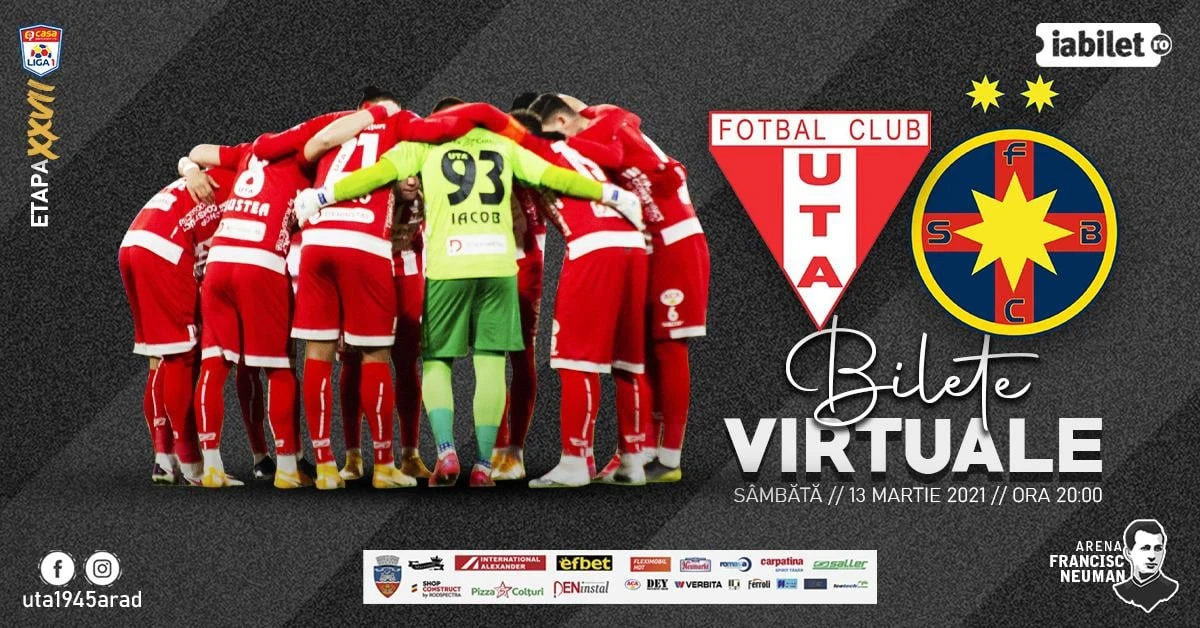 UTA a pus în vânzare bilete virtuale pentru meciul de sâmbătă, cu FCSB