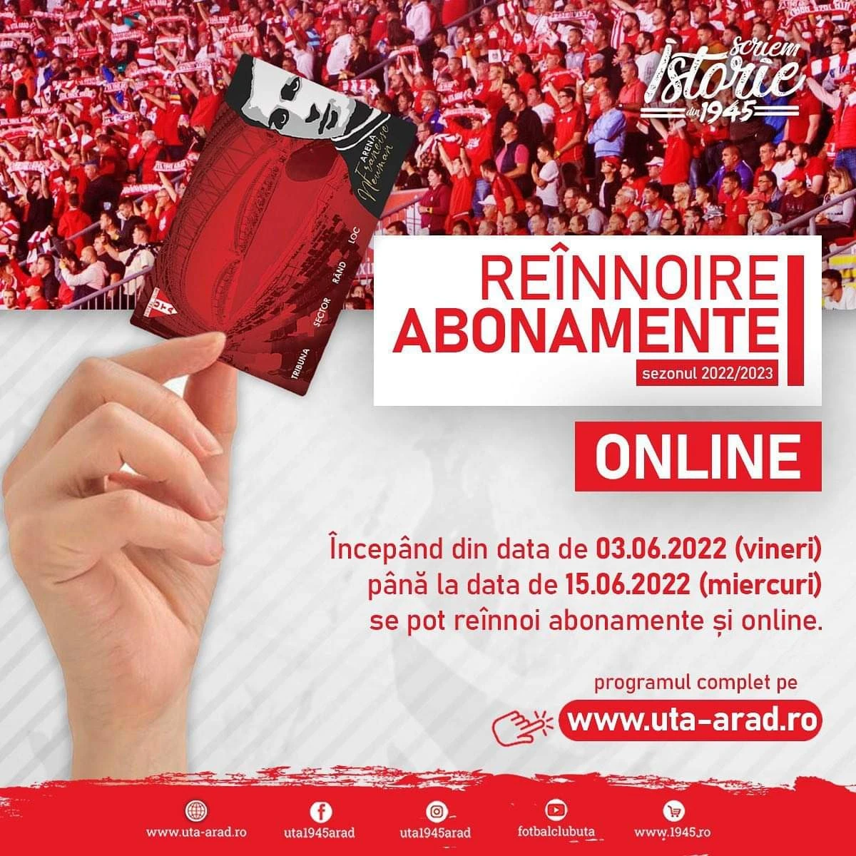 UTA anunță că de vineri, 3 iunie, se pot reînnoi abonamente și online!