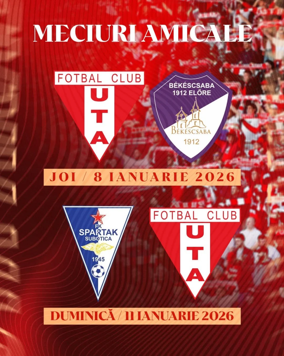 UTA Arad intră în pauza de iarnă. Programul complet al pregătirii și meciurile amicale