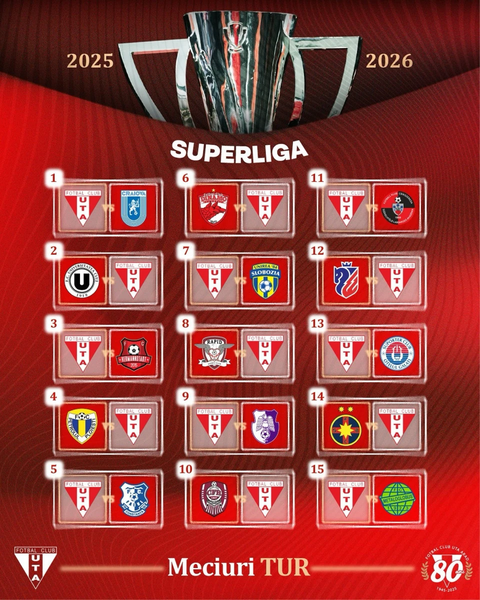 UTA are un start ceva mai greu, dar programul turului arată bine pentru arădeni!