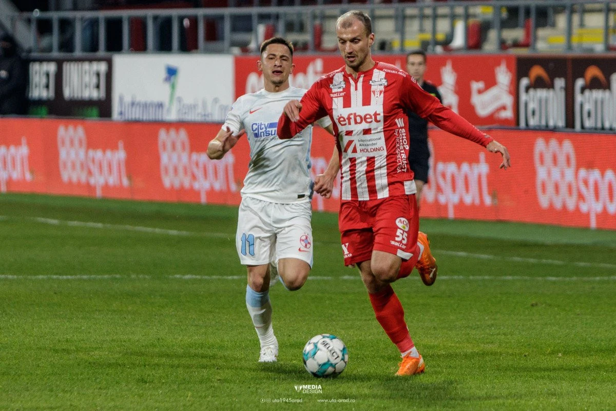 UTA coboară în clasamentul din Liga 1, FCSB şi CFR - umăr la umăr înaintea derby-ului