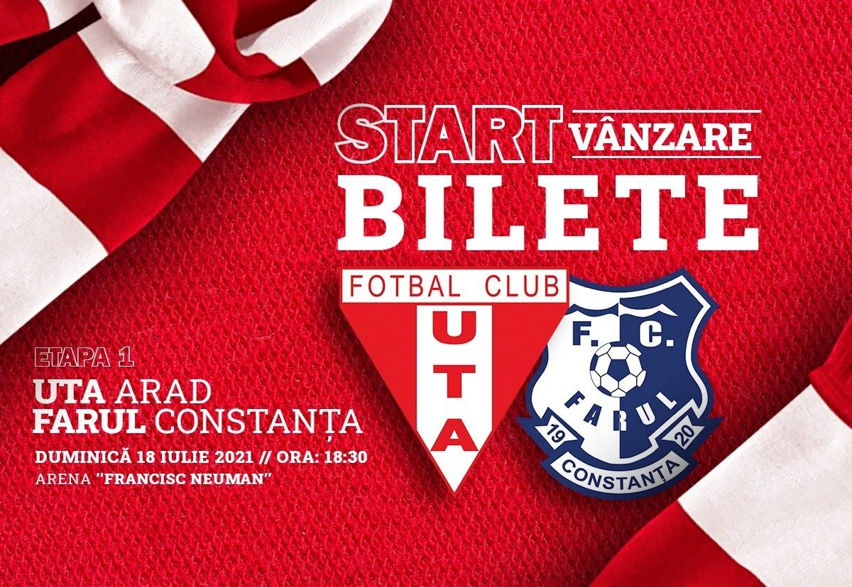 UTA dă startul vânzării de bilete pentru meciul cu Farul! Brăţări obligatorii, la intrarea pe stadion