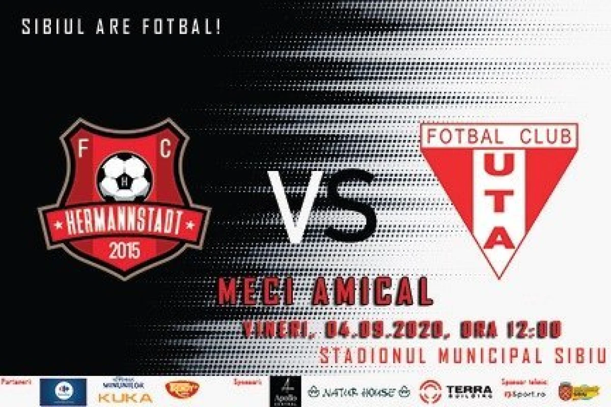 UTA dispută vineri un meci amical la Sibiu, cu FC Hermannstadt