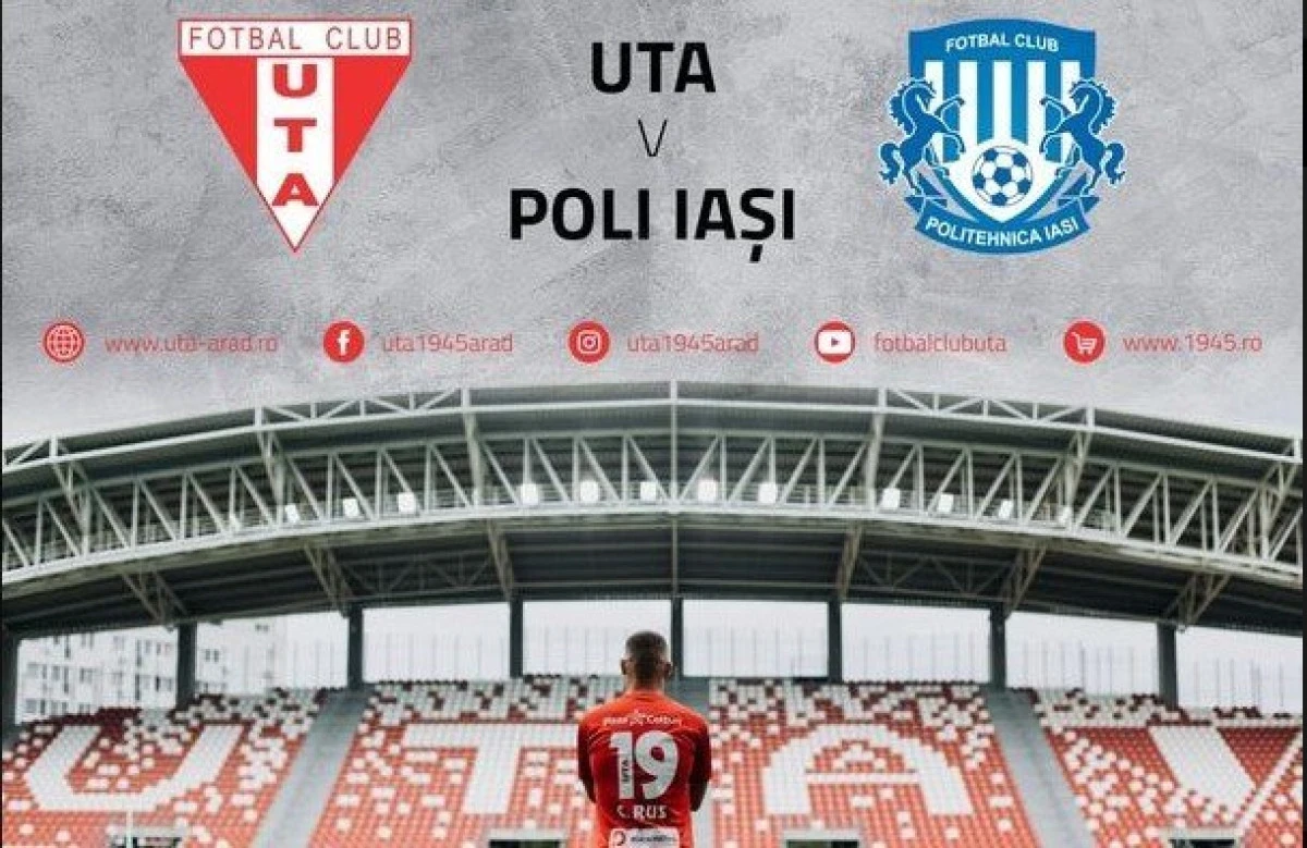UTA pune în vânzare bilete virtuale pentru meciul de duminică, cu Poli Iaşi