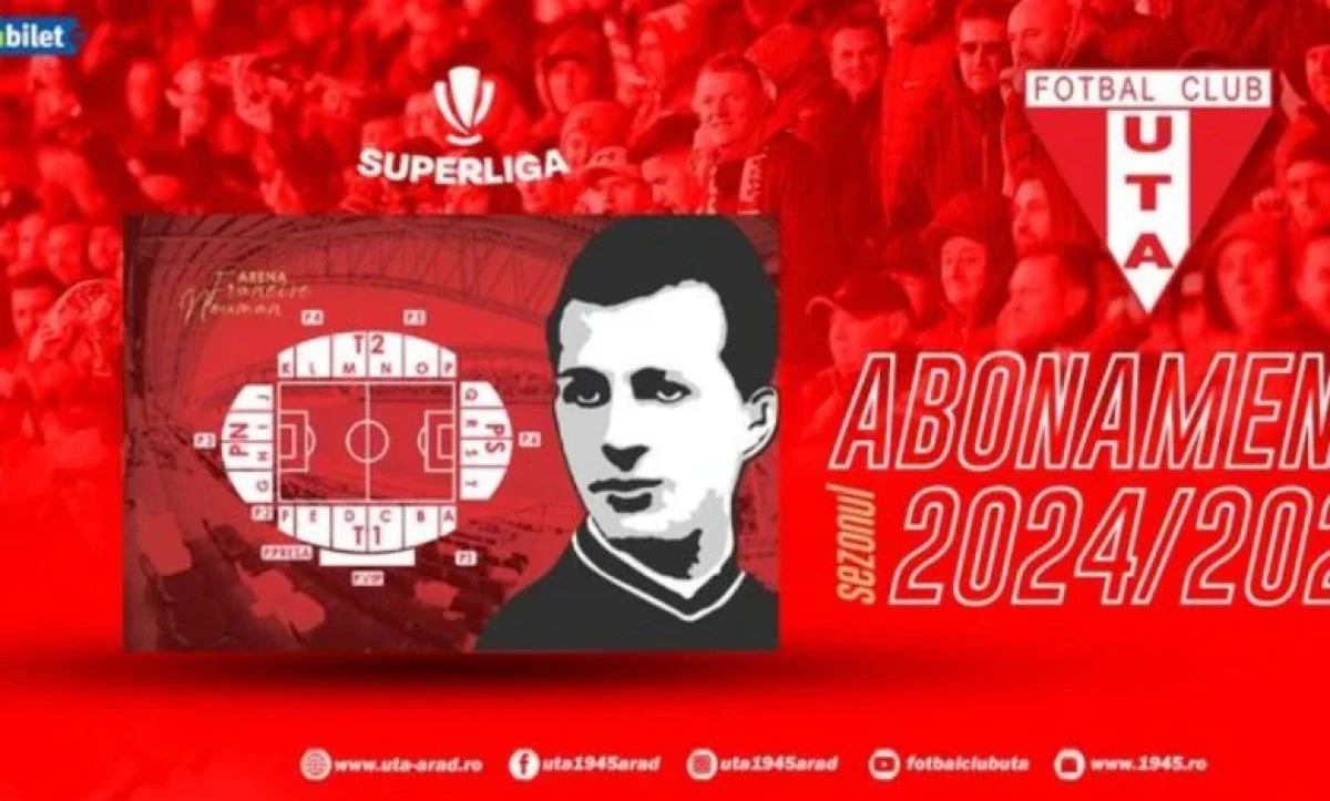 UTA reia de astăzi campania de vânzare a abonamentelor pentru SuperLiga