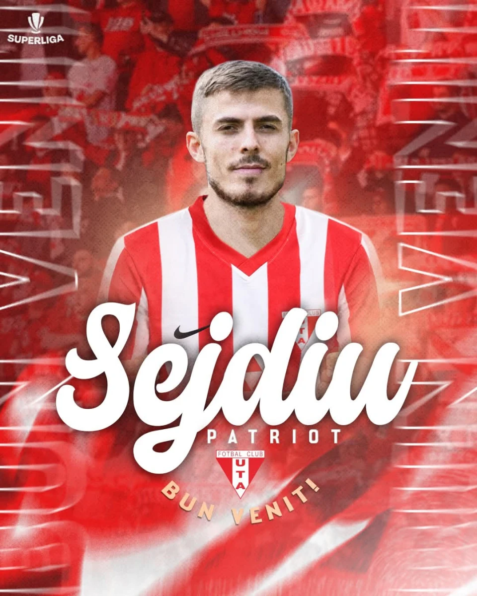 UTA transferă un mijlocaș ofensiv din Suedia. Patriot Sejdiu a semnat până în 2027