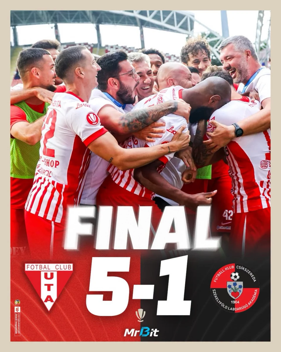UTA, victorie categorică în fața Csikszeredei! Arădenii s-au impus cu 5-1 și leagă două succese în Superliga