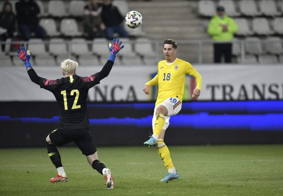 Utistul Miculescu, MVP cu Finlanda: "assist" și gol în victoria României U21!