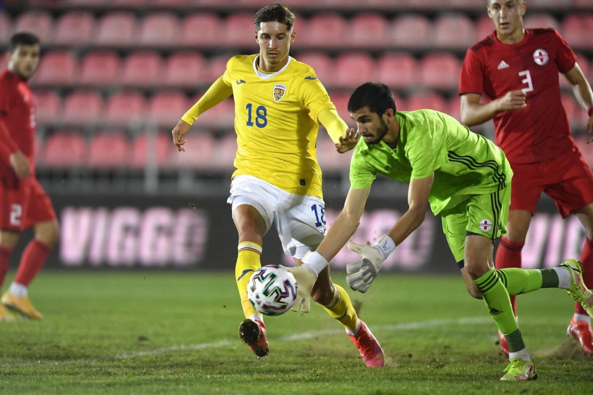 Utistul Miculescu, titularizat de Bratu la România U21! "Tricolorii" au remizat cu Georgia