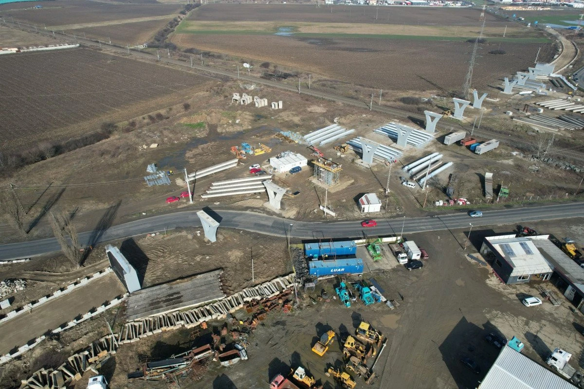 (VIDEO) Construcția pasajului de pe centura Aradului a ajuns la 40 la sută