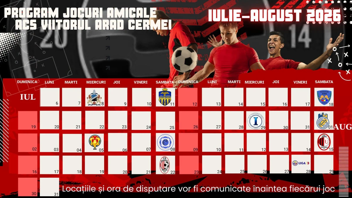 Viitorul Arad și-a stabilit programul meciurilor amicale. Debutul în Liga a III-a, pe 28 august