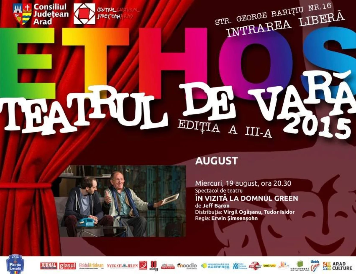 VIRGIL OGASANU VA FI PREZENT ASTAZI PE SCENA TEATRULUI DE VARA ETHOS