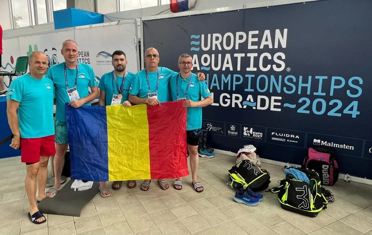 Vladimir Georgescu a obținut la Belgrad a treia medalie europeană din istoria CSM Arad la înot masters