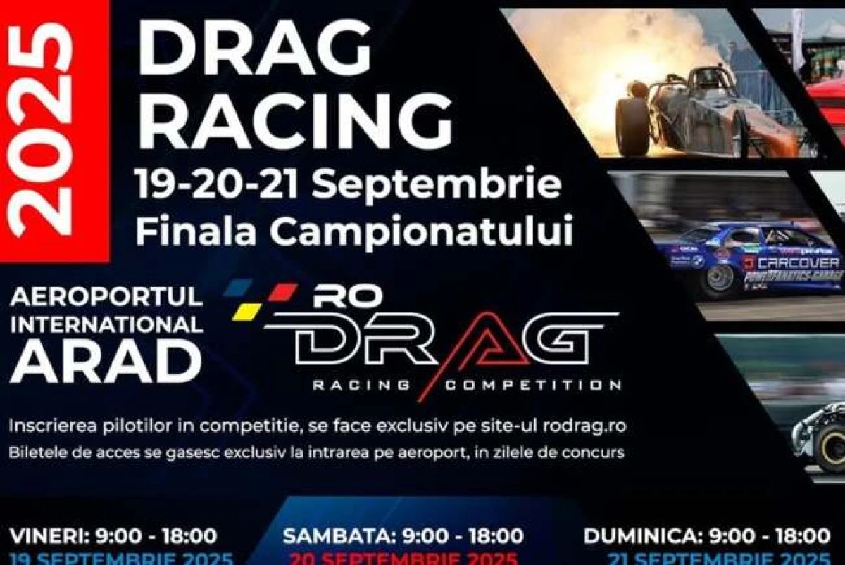 Weekend cu motoare turate la Arad! Finala Drag Racing va fi la Aeroport