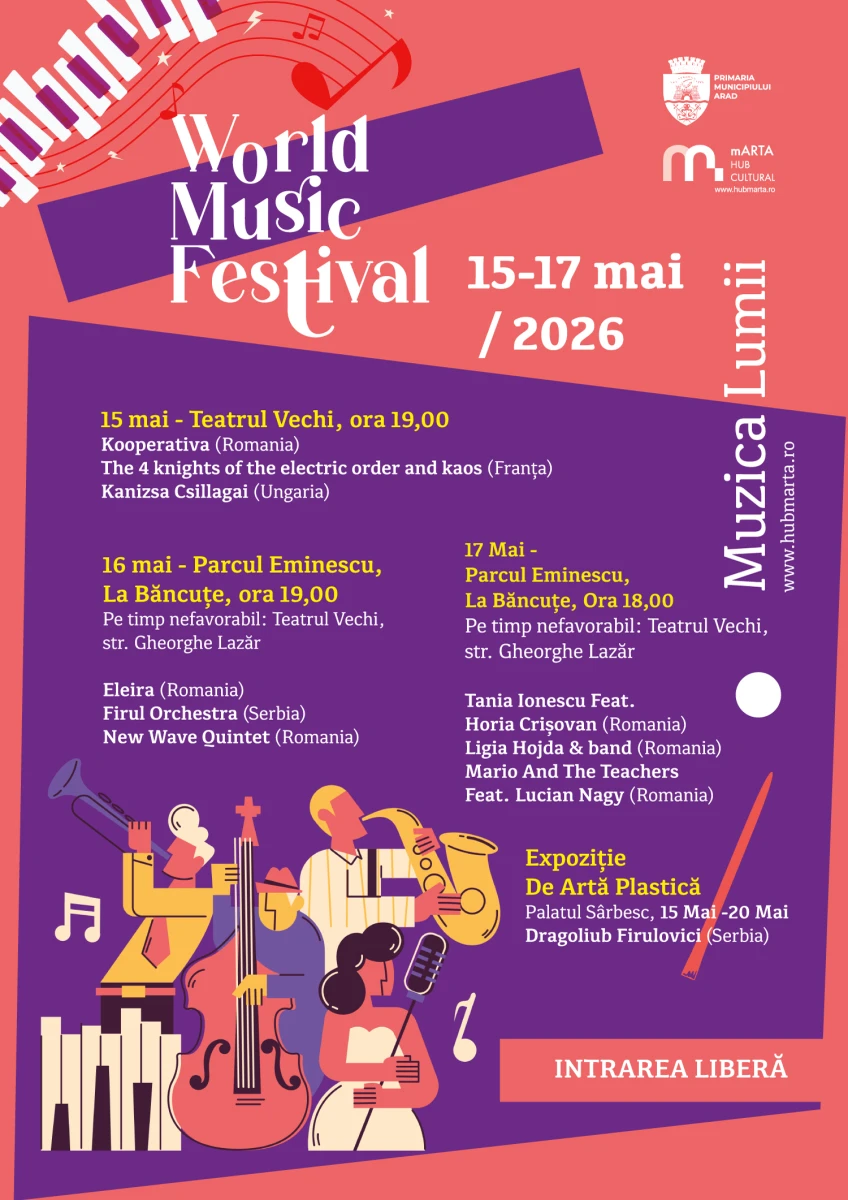 World Music Festival 2026: trei zile de muzică internațională la Arad