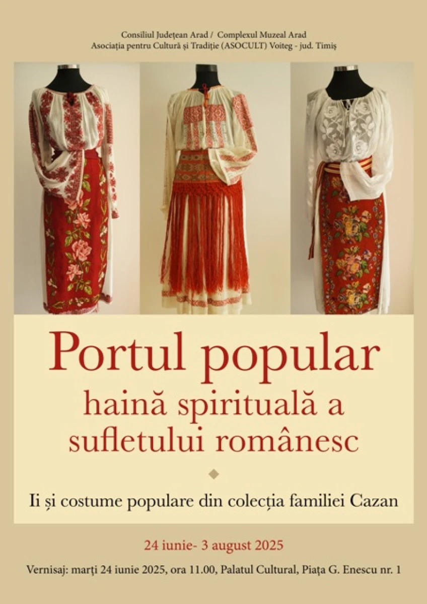 Ziua Iei, sărbătorită la Muzeul Arad, prin expoziția „Portul popular – Haină spirituală a sufletului românesc”