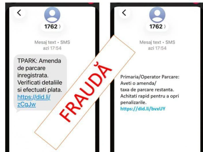 Arădenii, avertizați asupra unei noi fraude prin SMS. Mesajele false vizează plata parcării prin TPARK