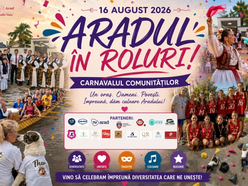 „Aradul în Roluri” – Carnavalul Comunităților, spectacol de culoare și creativitate de Zilele Aradului