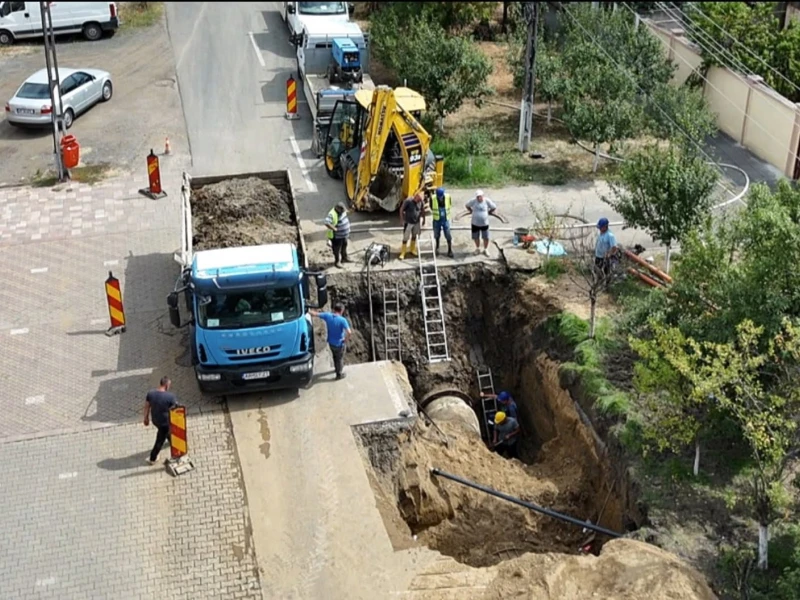 Avaria la o conductă importantă de apă, remediată pe strada Vrancei