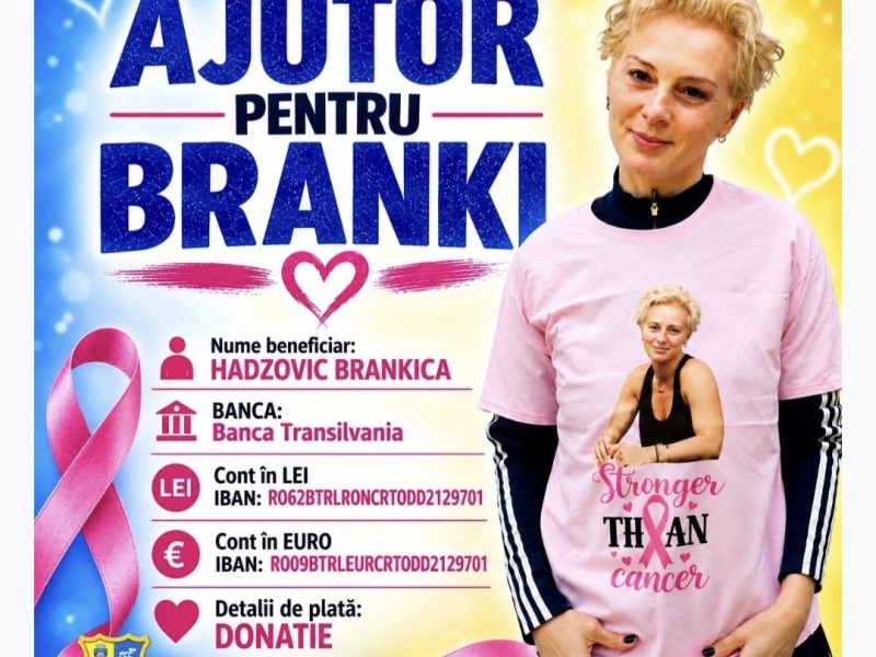 Brankica Hadzovic are nevoie de ajutor în lupta cu cancerul. Clubul FCC Baschet UAV Arad lansează un apel la solidaritate