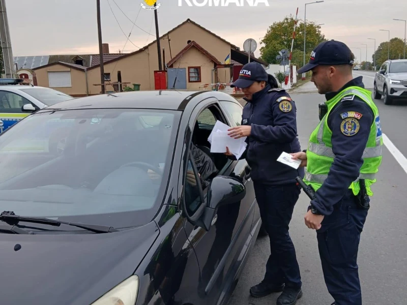 Controale la trecerile la nivel cu calea ferată din Arad: amenzi de 34.600 de lei și un permis reținut