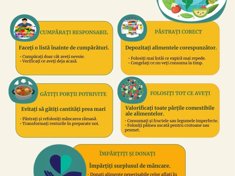 DSP Arad atrage atenția asupra risipei alimentare: fiecare român aruncă anual cantități importante de mâncare