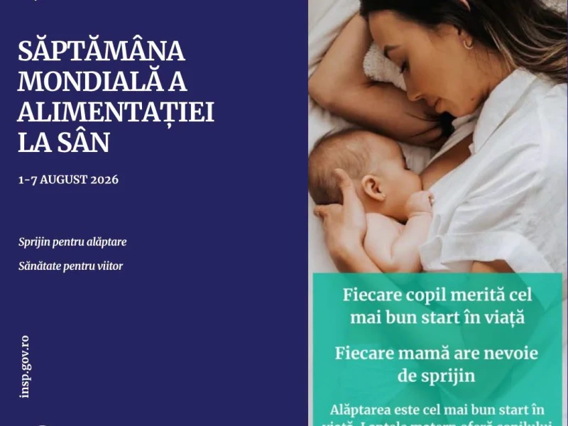 DSP Arad marchează Săptămâna Mondială a Alăptării: „Sprijin pentru alăptare. Sănătate pentru viitor”