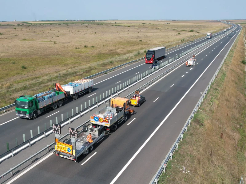 Lucrări de marcaje pe A1 și A11, în Arad. Restricții temporare de circulație până la jumătatea lui decembrie