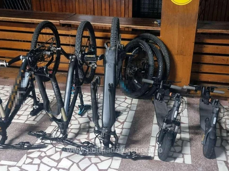 Nădlac: Biciclete și trotinete electrice de 45.000 de lei, confiscate de polițiștii de frontieră