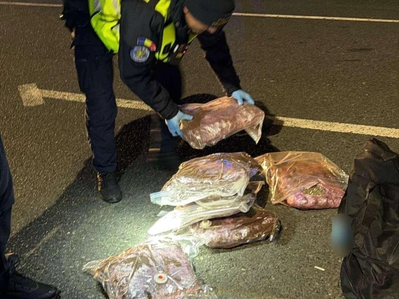Peste 7 kilograme de canabis, descoperite la Nădlac. Un tânăr de 21 de ani a fost reținut de DIICOT Arad