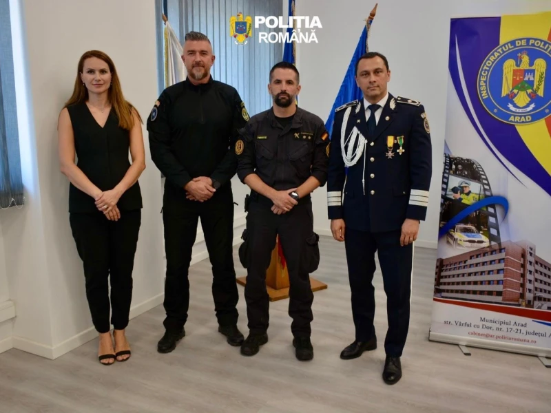 Polițiștii de la Acțiuni Speciale Arad, schimb de experiență cu Guardia Civil din Spania