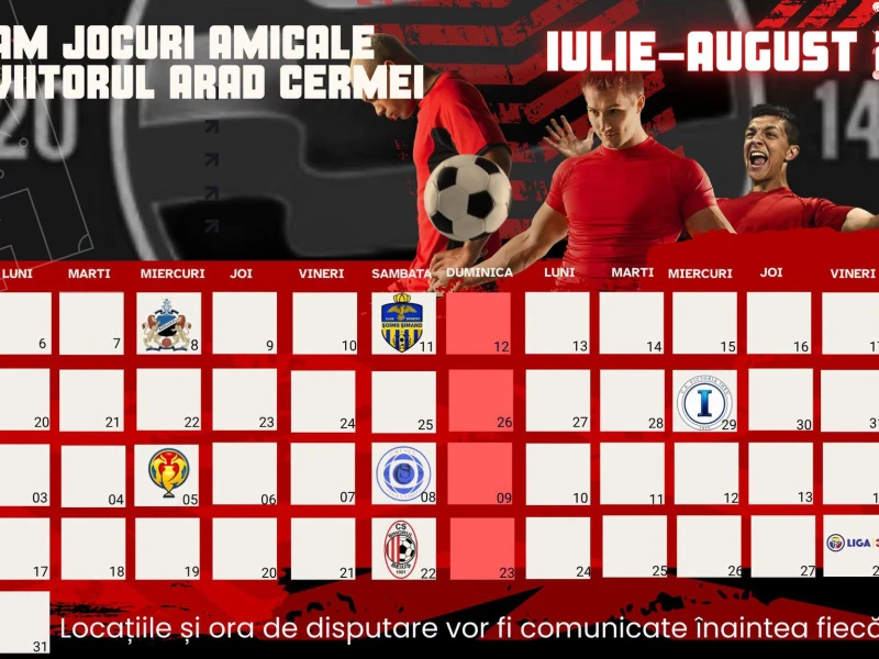 Viitorul Arad și-a stabilit programul meciurilor amicale. Debutul în Liga a III-a, pe 28 august