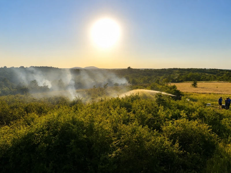 Zeci de hectare de vegetație și culturi, mistuite de flăcări în județul Arad