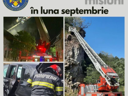 1053 misiuni ale pompierilor militari arădeni, în luna septembrie