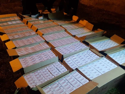 15.000 de pachete cu țigări netimbrate, confiscate de jandarmii arădeni