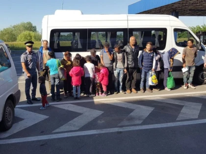 17 cetățeni străini au fost prinși într-un lan de porumb, lângă frontiera cu Ungaria   