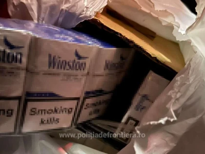 2.000 pachete de țigări de contrabandă, descoperite într-un autocar la P.T.F. Nădlac II