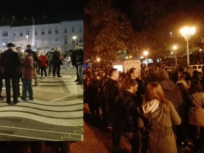 50 de arădeni la protestul „#Rezist”, 1.000 sunt la Festivalul Vinului