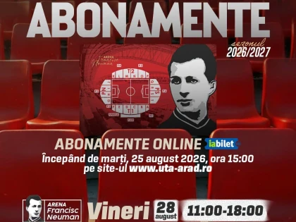 Abonamentele UTA pentru sezonul 2026/2027, pe ultima sută de metri. Vineri se încheie vânzarea